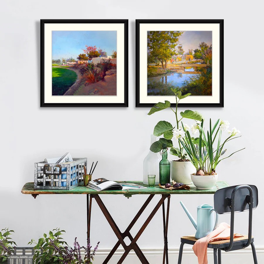 Set of 20 Black Framed Art