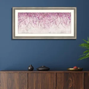 Sakura branches painted with pastel
